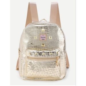 NWT Gold Studded Mini Backpack ✨
